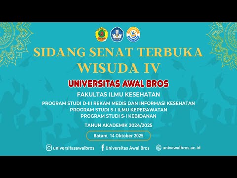 LIVE , SIDANG SENAT TERBUKA IV UNIVERSITAS AWAL BROS TAHUN AKADEMIK 2024/2025