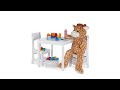 Kindertisch mit Stühlen und Stauboxen Weiß - Holzwerkstoff - Kunststoff - 60 x 53 x 60 cm