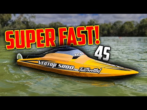 INSANE! Cheap, 4s Powered RC Speed Boat! Volantex Vector SR80 Pro RC Boat Review!