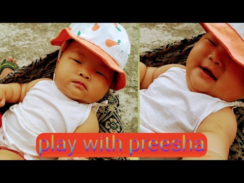 play with preesha|| happy baby girl||cute baby girl moment|| Cute smile of baby||बालापना|| 078