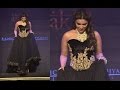 IIJW 2014 Grand Finale Parineeti Chopra Thigh Cut Black Gown