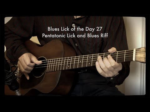 Blues Guitar Lesson Blues Guitar Lick of the Day 27 A=432Hz Pentatonic Lick & Blues Riff Hideo Date
