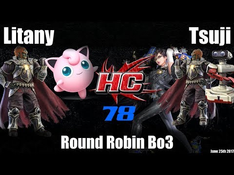 HC78 Smash4 - RR Bo3: HC|Litany (Jigglypuff/Ganondorf) vs Tsuji (Bayonetta/Ganondorf/ROB)