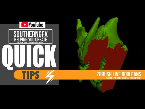 ZBrush Live Boolean to help prepare for 3D Print