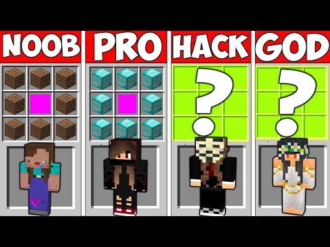 Minecraft Battle: GIRL CRAFTING CHALLENGE - NOOB vs PRO vs HACKER vs GOD in Minecraft Animation