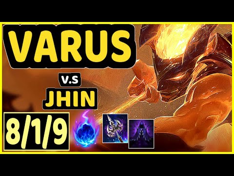 APHROMOO (VARUS) vs JHIN - 8/1/9 KDA BOTTOM ADC CHALLENGER GAMEPLAY - NA