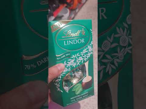 New lindt lindor dark mint flavour chocolate found at morrisons