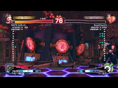 Super Street Fighter IV AE2012 White Gun v2 (Ibuki) Vs. BeastChan23 (Dee Jay)