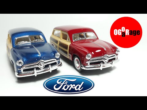 Машинка металлическая Kinsmart 1:40 «1949 Ford Woody Wagon ца Wooden surfboard» KT5402DS1 инерционная / Синий