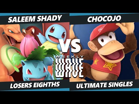 Weekly Wave 29 Top 8 - Saleem Shady (Pokemon Trainer) Vs Chocojo (Pikachu, Diddy Kong) SSBU Ultimate