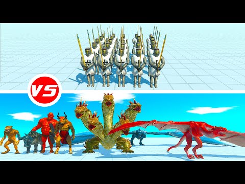 25x KNIGHTS vs FANTASY FACTION - Animal Revolt Battle Simulator ARBS #58