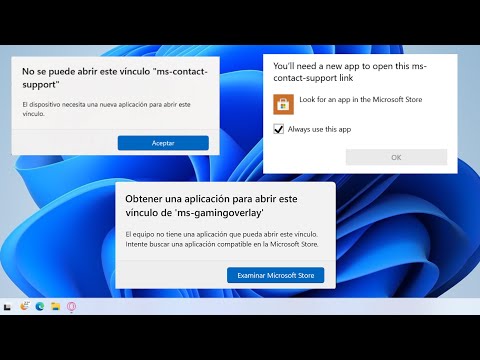 Necesitas una nueva aplicación para abrir este enlace ms-contact-support