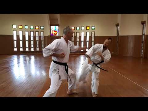 Kumite Uechi ryu fight with Champion in Okinawan karate Karl Ayliffe 8 Dan Uechi ryu