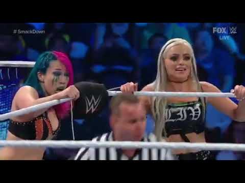 Alexa bliss,asuka,liv morgan vs Raquel Rodriguez,lacey evans,shotzi 6 woman tag team SD 7/1/23
