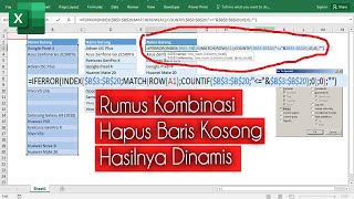 cara menghapus baris kosong dengan kombinasi rumus