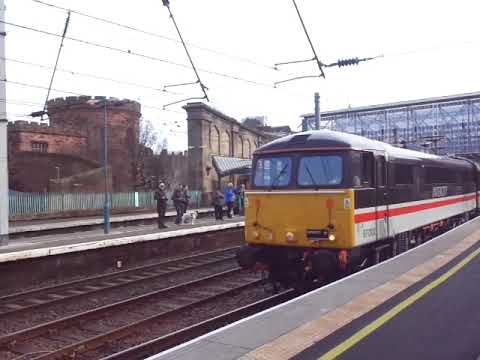 The LSL Class 87 INTERCITY No.87002 with ‘THE CLANSMAN (Day 1 of 2)’ was departing at Carlisle.