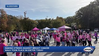 Download the video "Making Strides Against Breast Cancer Walk in Exeter honors survivors, raises money for research"