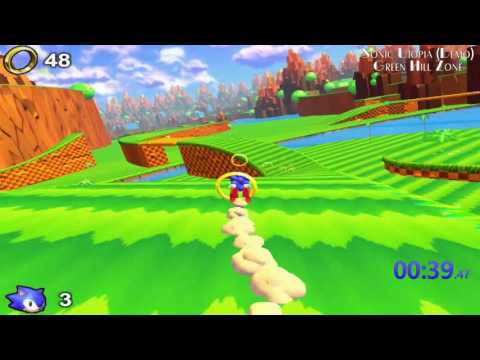Sonic Utopia Demo: Green Hill Zone (1:10.40) Speedrun