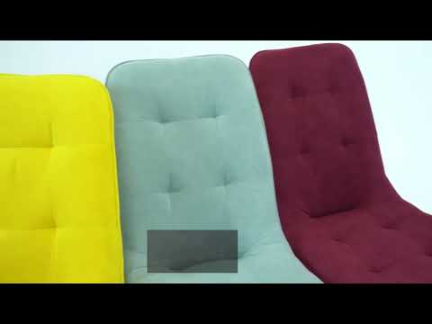 Обеденный стул Бакарди, ноги белые круглые R38/велюр T170 Бежевый в Магадане - видео 6