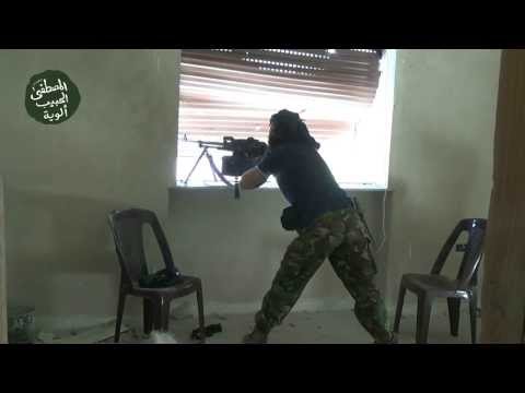 استهداف لواء هارون الرشيد تحصينات قوات النظام في حي جوبر في مدينة دمشق