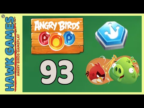 Angry Birds Stella POP Bubble Shooter Level 93 - Walkthrough, No Boosters