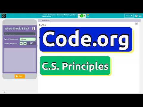 Code.org Lesson 12 Decision Maker App Part 1 | Planning Guide | Tutorial with Answers | Unit 4