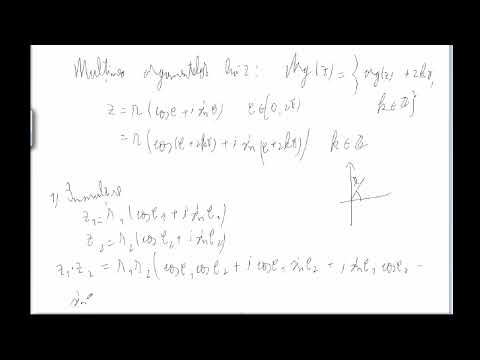 Forma trigonometrică a numerelor complexe, partea II (clasa a 10-a)