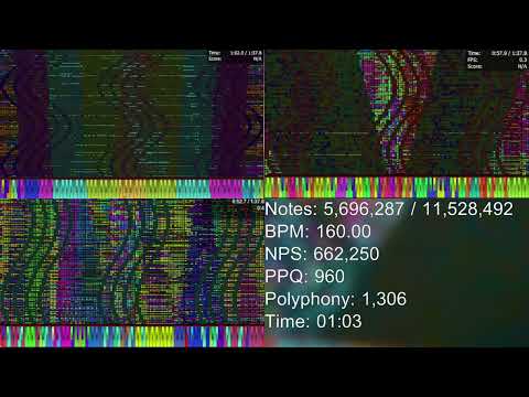 [Black MIDI] 3993 - 3 way comparison