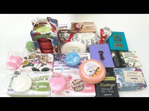 NEW soap opening haul ...little haul!!! Little soaps very cute!!ASMR. Unboxing satisfying!