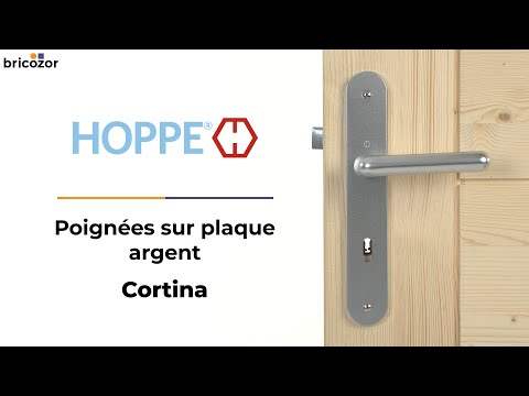 Poignées sur plaques - 195 mm - aluminium - argent - Cortina HOPPE