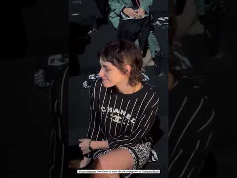 #KristenStewart at the Chanel for the  Sping-Summer 2023 collection during the Paris Fashion Week