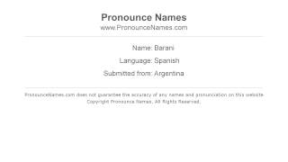 How to pronounce Barani