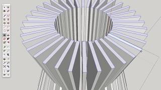 Sketchup snippets #8: Making multiple copies with the rotate tool