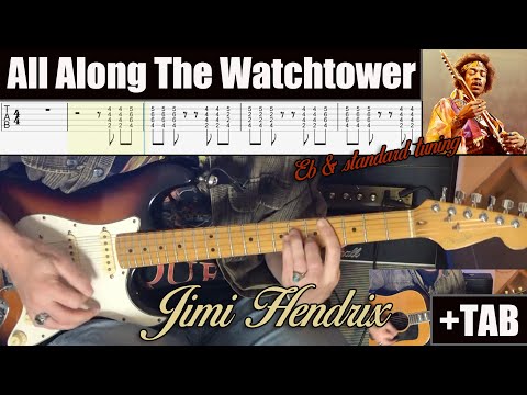 All Along The Watchtower - Jimi Hendrix (Cover + TAB) Eb & Standard Tuning