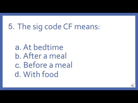 Pharmacy Abbreviations and Sig Codes PTCB Test Prep Question - The sig code CF means: