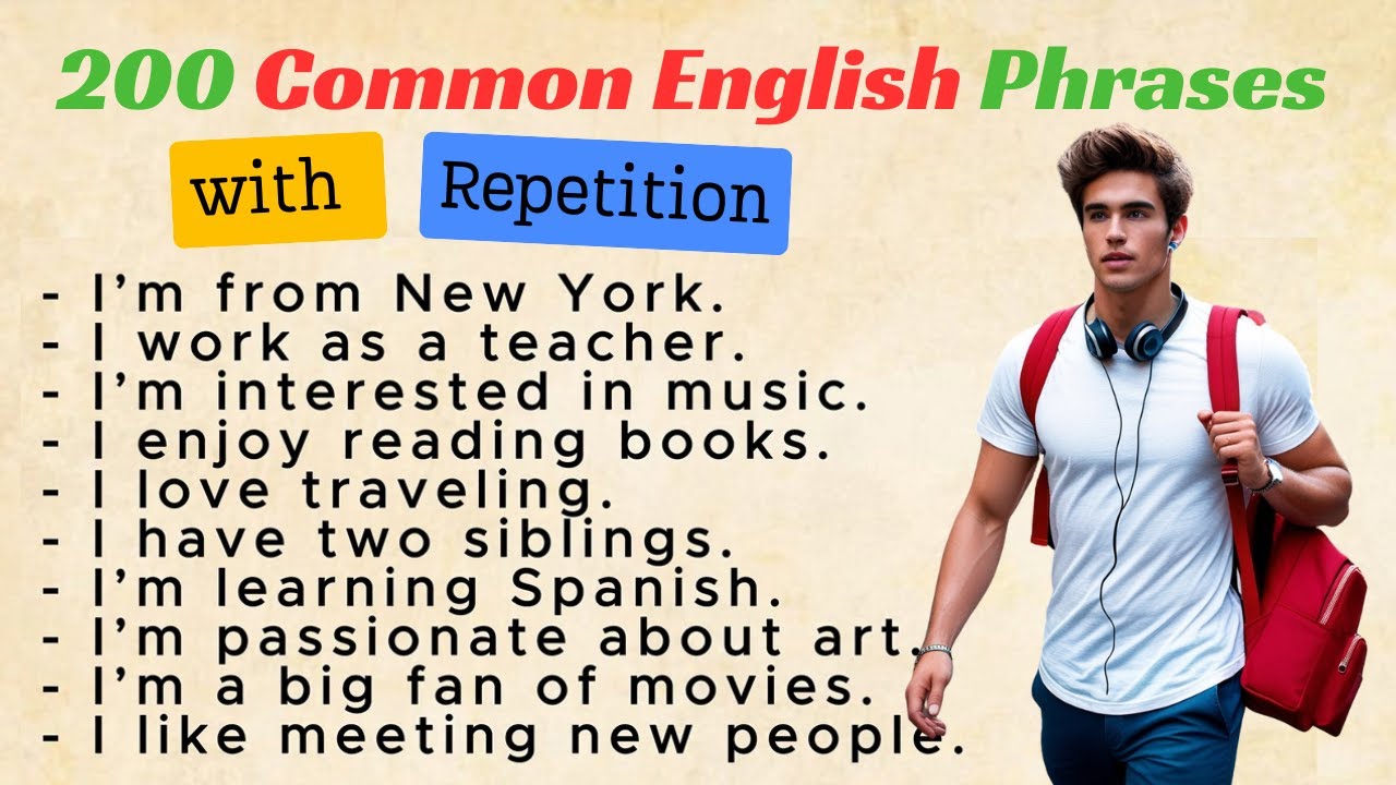 200 Common English Phrases Organized for Easy Learning and Speaking | With Repetition | Listen