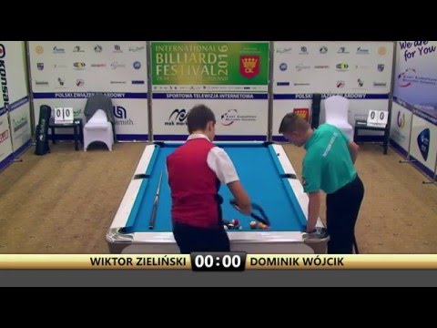 Mistrzostwa Polski Juniorów w Bilard Kielce 2016 Zieliński vs Wójcik