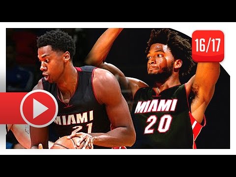 Hassan Whiteside & Justise Winslow Full PS Highlights vs Wizards (2016.10.04) - 32 Pts, 15 Reb