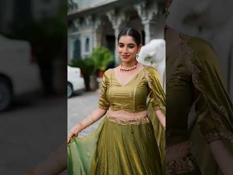 Mehendi Designer Fendi Lehenga Choli Set with Sequins & Thread Embroidery  Heavy Flair Stitched Lehenga with Dupatta