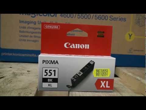 CANON 1LB CLI-551XLBK rašalo kasetė juodas didelės talpos 11ml 4,425 puslapiai 1 pak. XL video