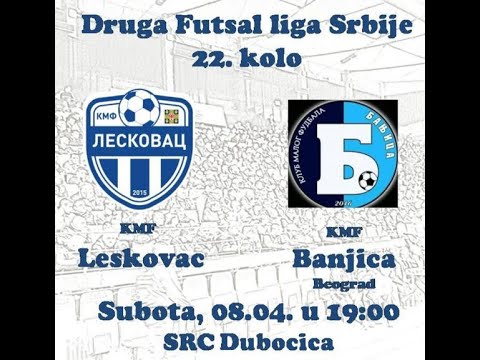 KMF Leskovac - SU Banjica 011 Beograd 3:2 Druga Futsal liga