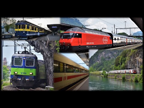 Swiss Trains - Scenic and Beautiful Interlaken - SBB CFF FFS / BLS / zB / BOB