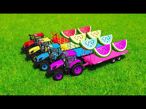 LOAD AND TRANSPORT GIANT WATERMELON WITH MAN TRUCK  Farming Simulator 2