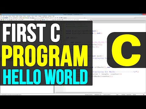 Creating First Program Hello World in C Programming Language Video Tutorial