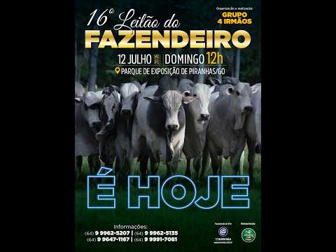 16 LEILAO DO FAZENDEIRO - PIRANHAS GOIAS 12/07/2026