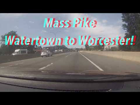 Massachusetts Turnpike Driving - Watertown to Worcester!
