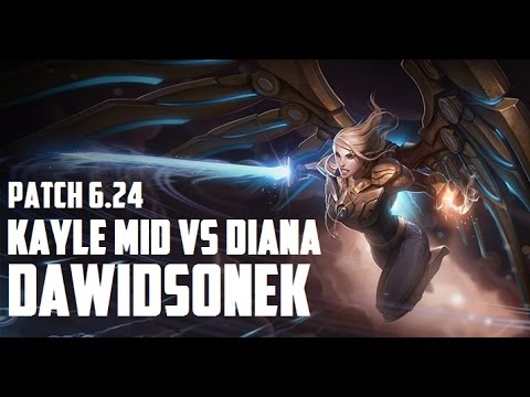 Best Kayle World - "Dawidsonek" in Midlane vs Diana | Challenger | Patch 6.24