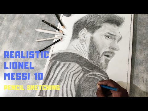LIONEL MESSI ⚽|realistic pencil sketching|