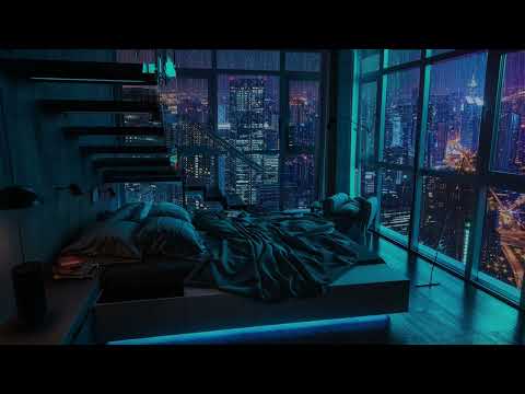 New York City Showers At Night | Relax w/ The Sound Of Rain On A Soft Bed😴 Sleep Well, Relief Stress