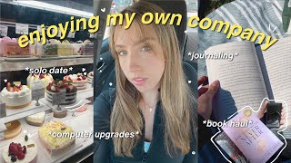 how to enjoy your own company ⋆˚🌷˖☁️˖° productive day in my life, book haul, spending time alone